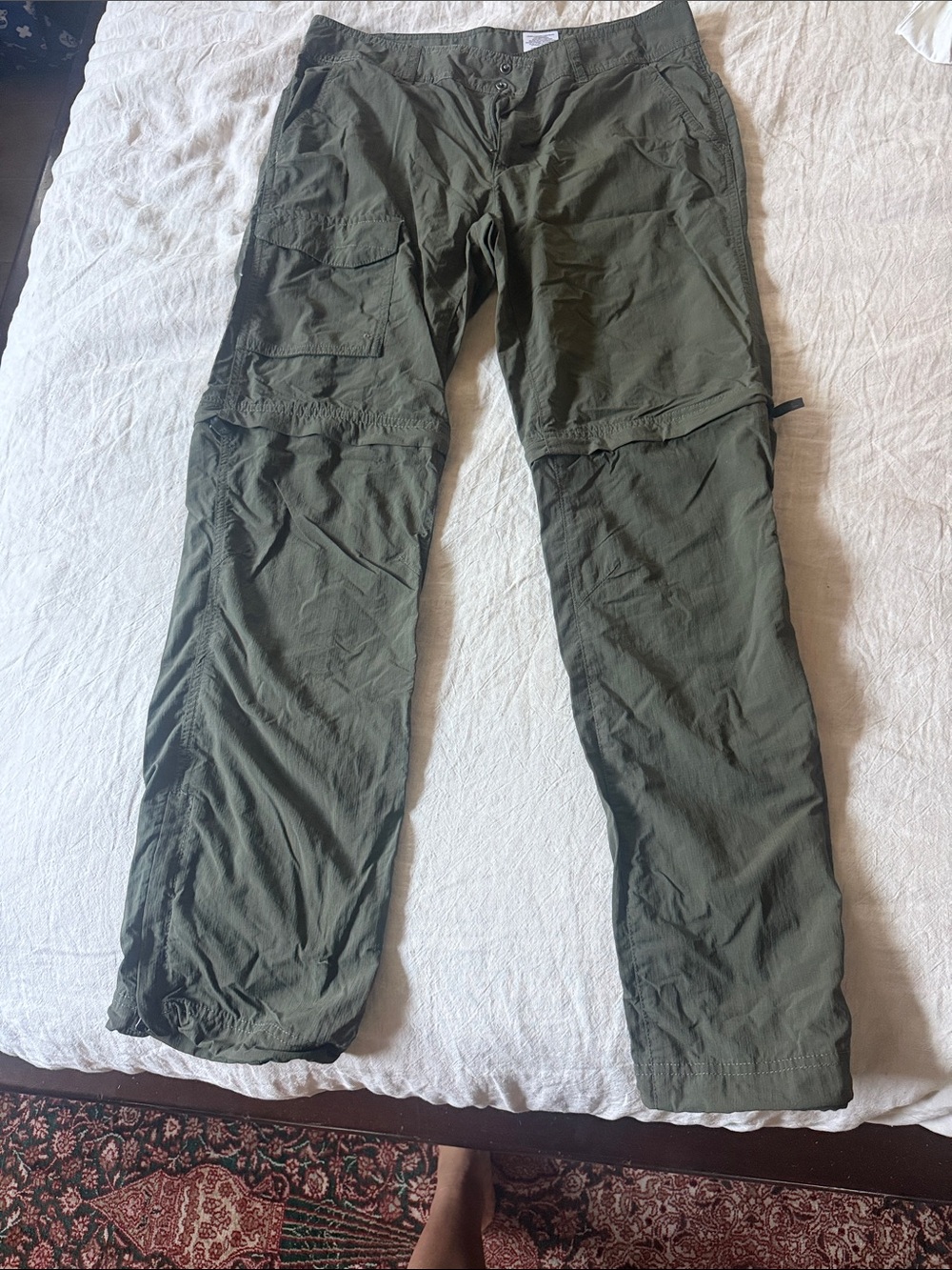 Columbia Olive Green Convertible Track Pants